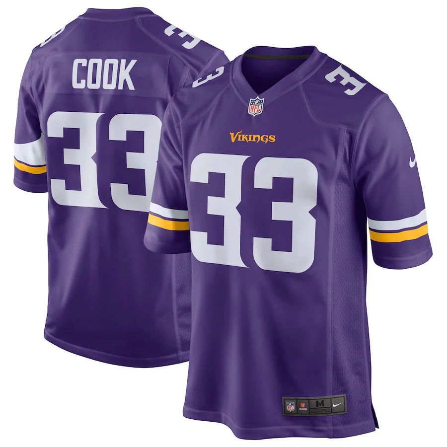 Men Minnesota Vikings #33 Dalvin Cook Nike Purple Game Player NFL Jersey